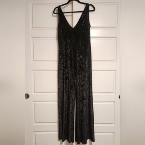 Rolla Coster Black Velvet Wide Leg Jumpsuit